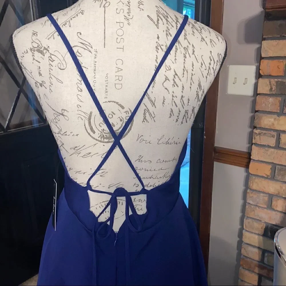 NWT Lulu’s Blue Backless Dress - Picture 5 of 6